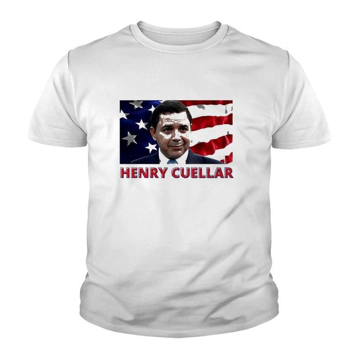 Henry Cuellar American Politician American Flag Youth T-shirt