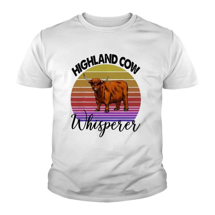 Highland Cow Whisperer S Strong Violent Cow Tees Women Youth T-shirt
