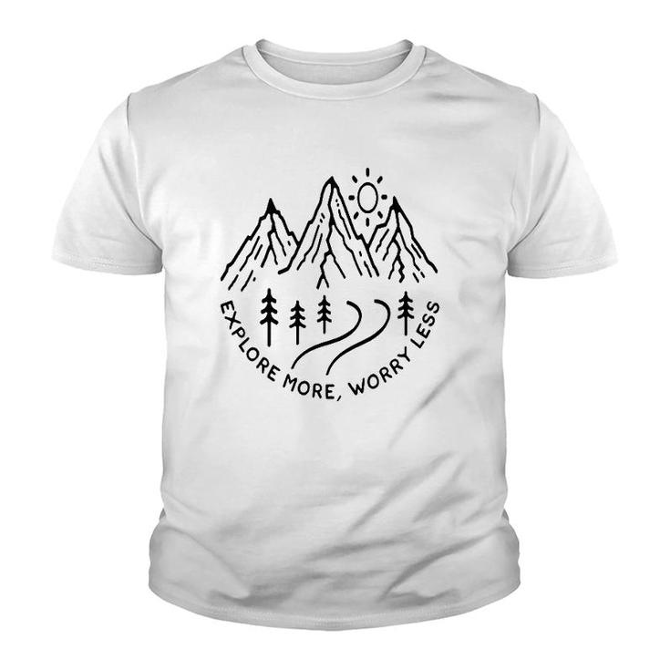 Hiking Camping Mountain Travel Adventure - Vanlife Road Trip Youth T-shirt
