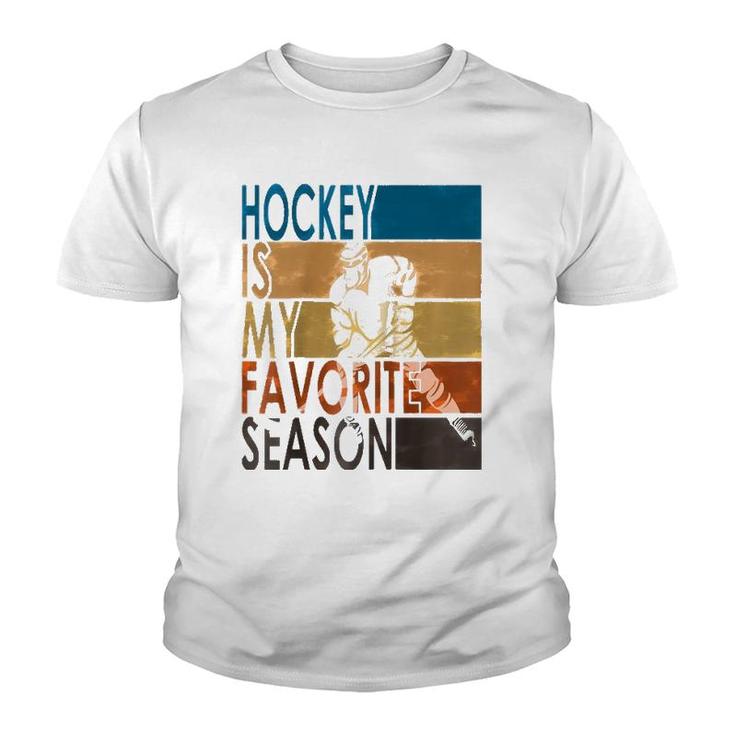 Hockey Is My Favorite Season Gamer Mode Cool Raglan Baseball Tee Youth T-shirt