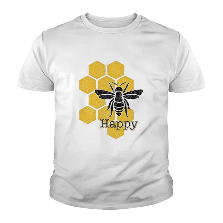 Honeycomb Bee Happy Youth T-shirt