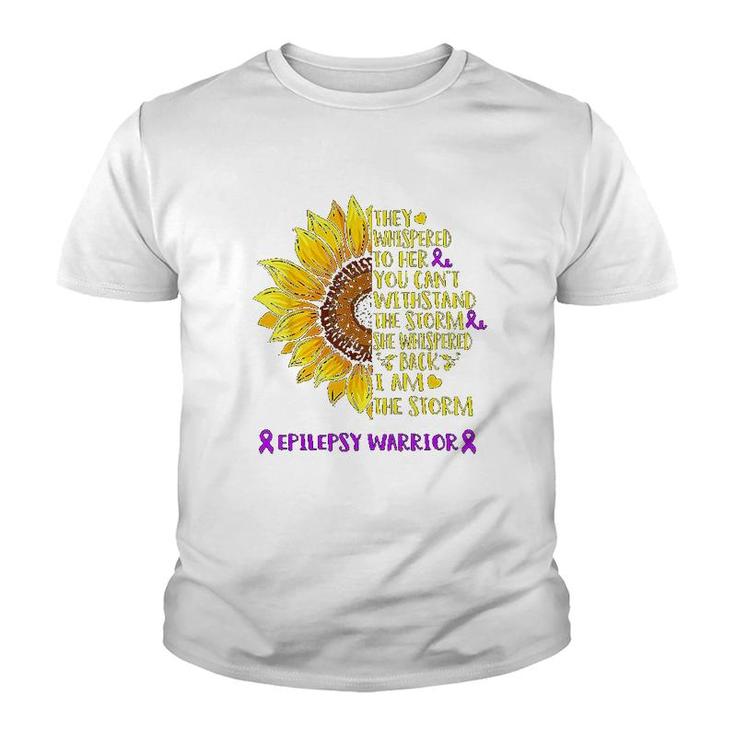 I Am The Storm Epilepsy Warrior Youth T-shirt