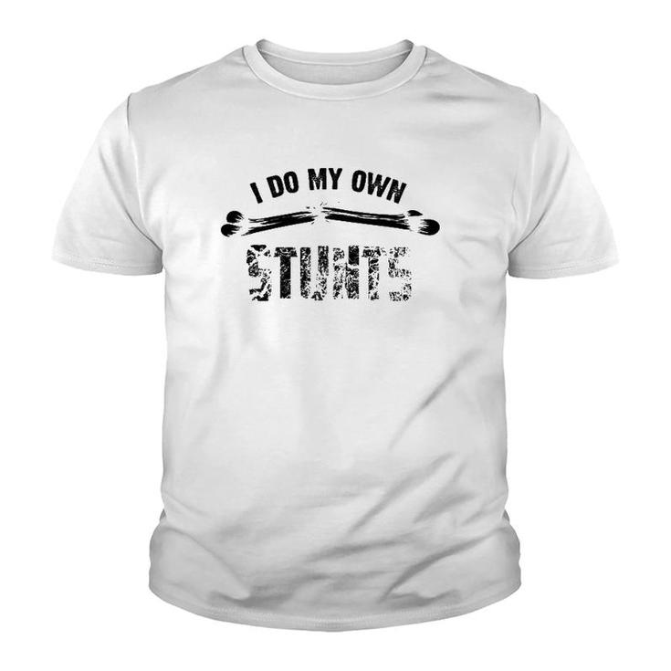 I Do My Own Stunts  Cute Proud Handicapped Tee Gift Youth T-shirt