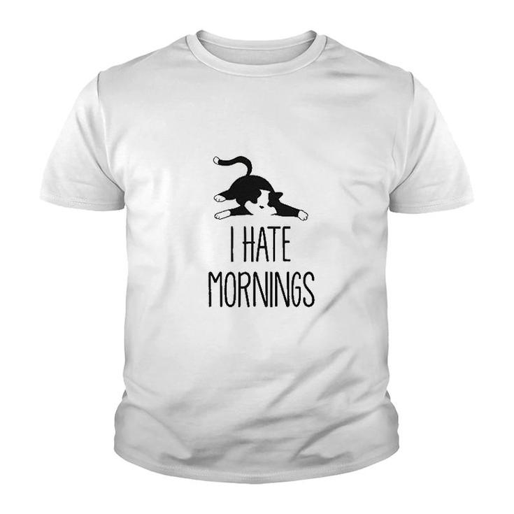 I Hate Mornings Lazy Funny Youth T-shirt