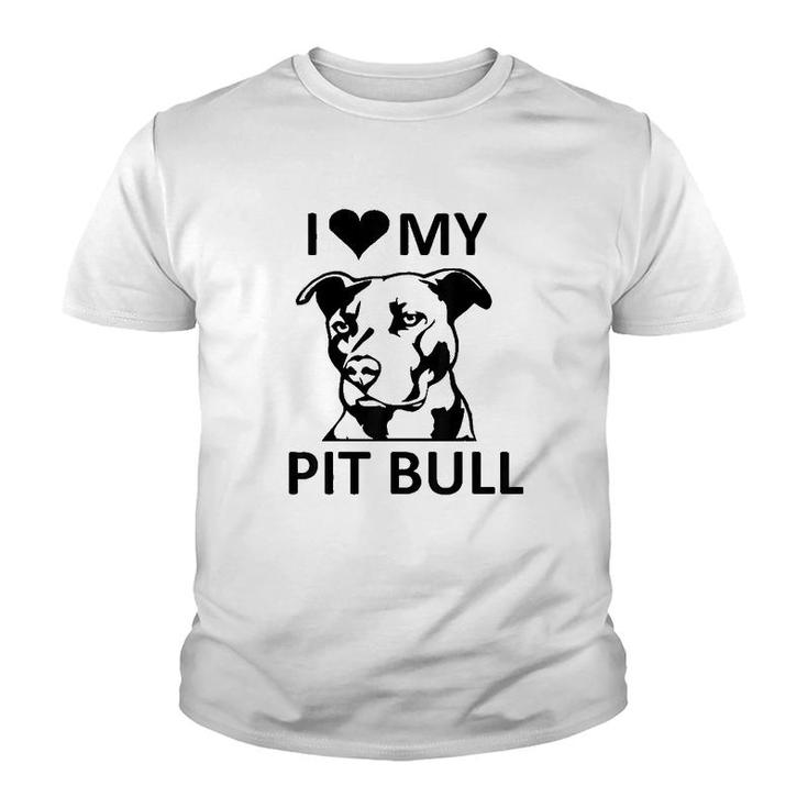 I Heart My Pitbull Youth T-shirt
