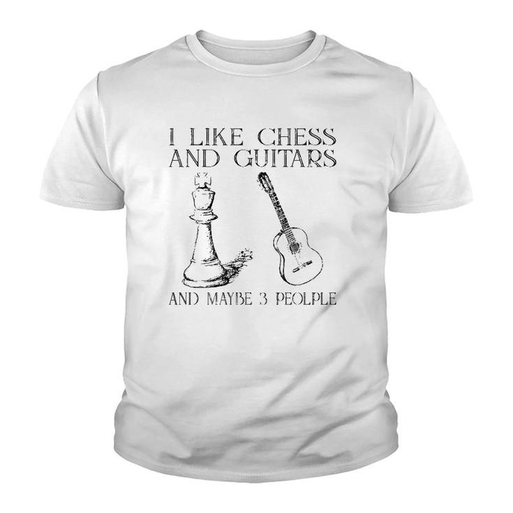I Like Chess And Guitars And Maybe 3 People Youth T-shirt