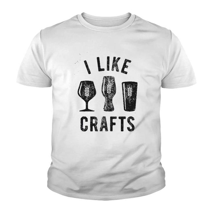I Like Crafts Funny Beer Lovers Youth T-shirt