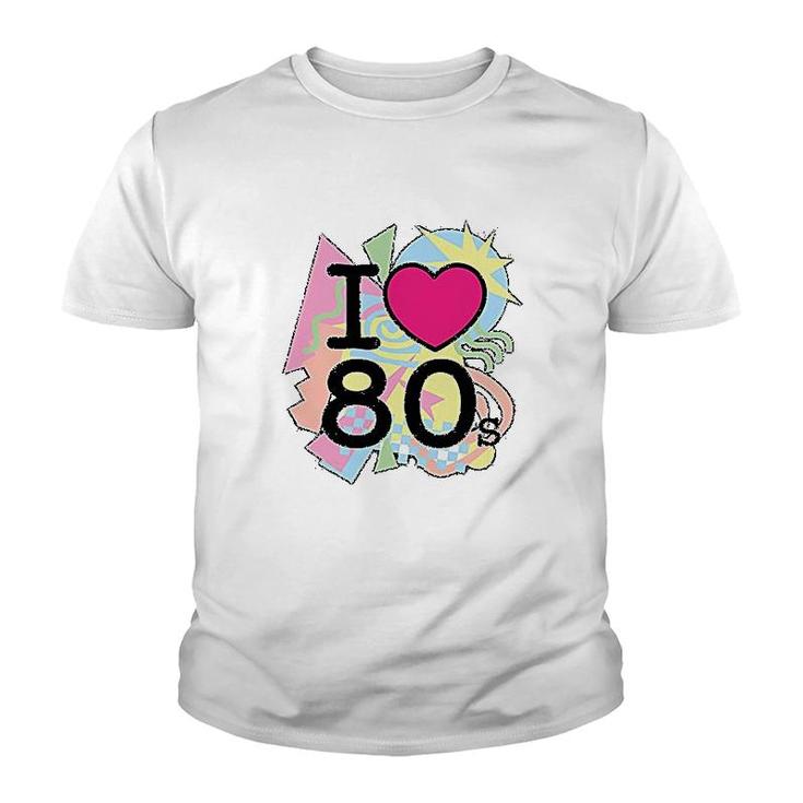 I Love 80s Old School Band Concert Youth T-shirt