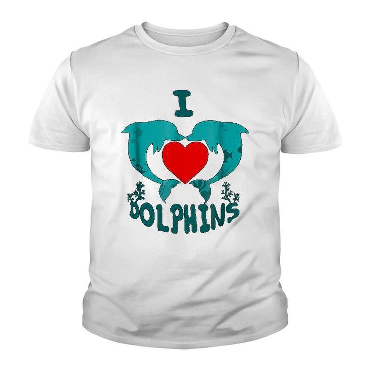 I Love Dolphin Youth T-shirt
