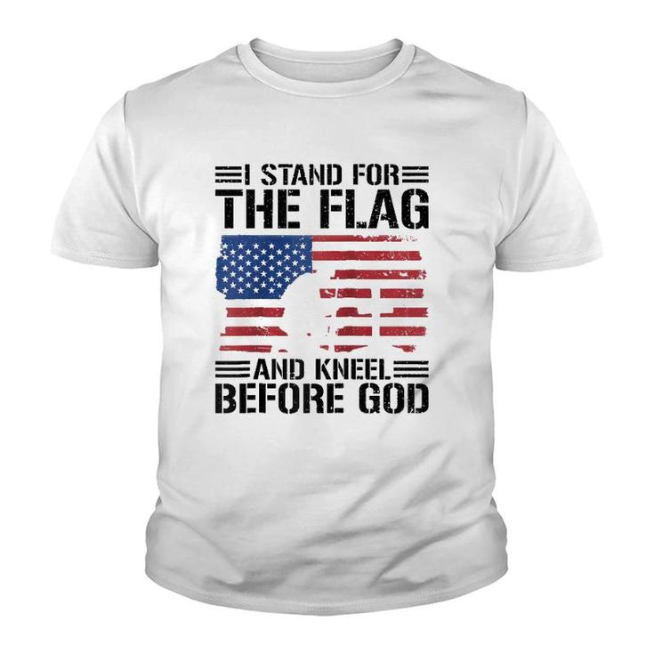 I Stand For The Flag And Kneel Before God Raglan Baseball Tee Youth T-shirt