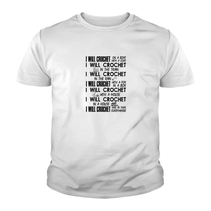 I Will Crochet On A Boat Youth T-shirt