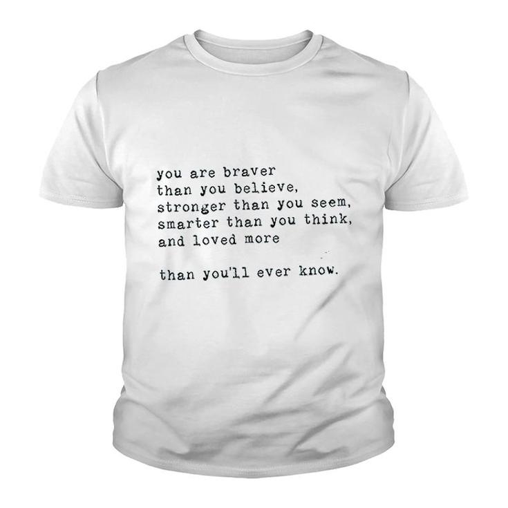 Inspirational Quotes Letter Printing Youth T-shirt