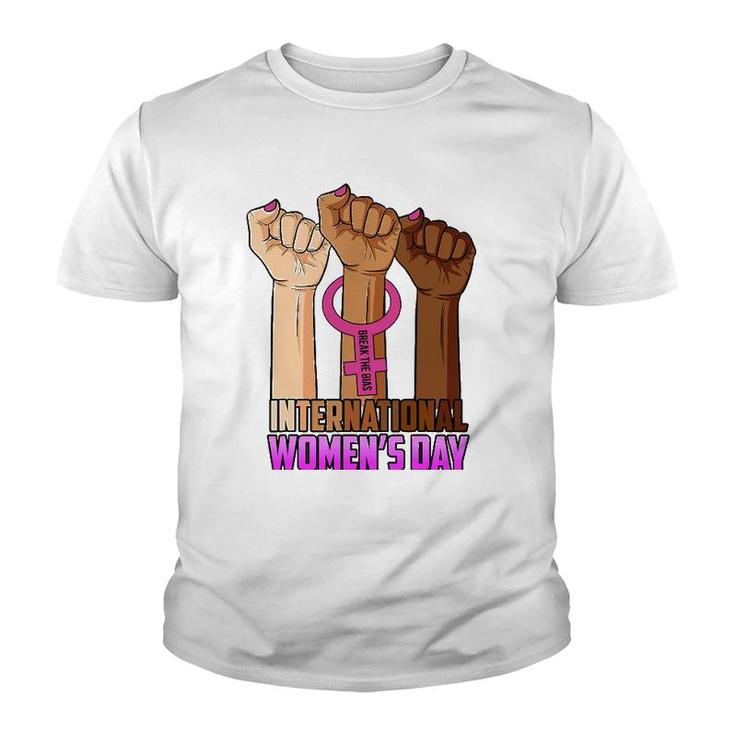 International Women's Day 2022 Break The Bias 8 March Gifts Youth T-shirt