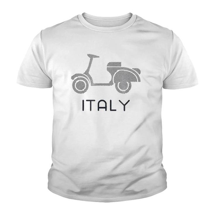 Italy  Scooter Moped Rome Italia Travel S Youth T-shirt