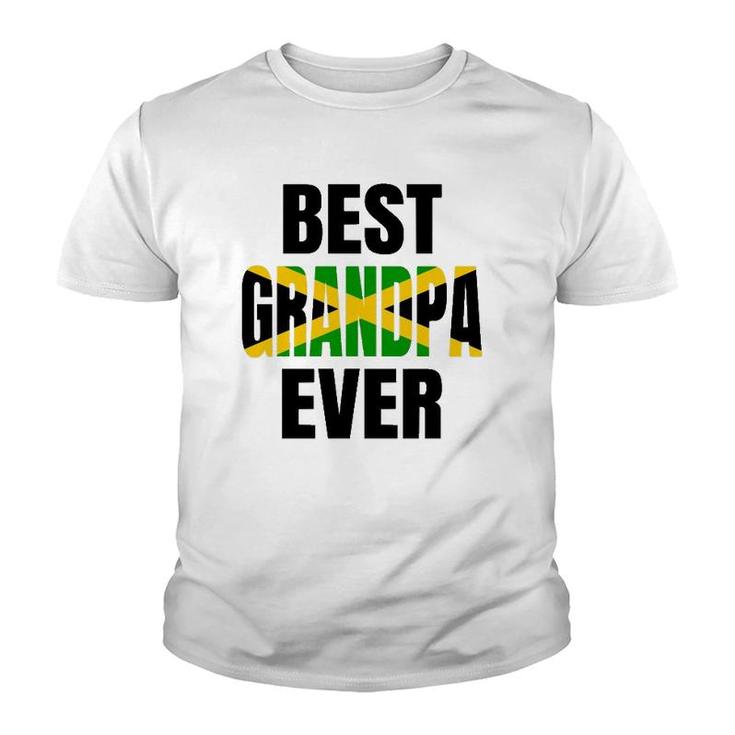 Jamaican Grandpa Dad Uncle Birthday Jamaica Flag Gift  Youth T-shirt