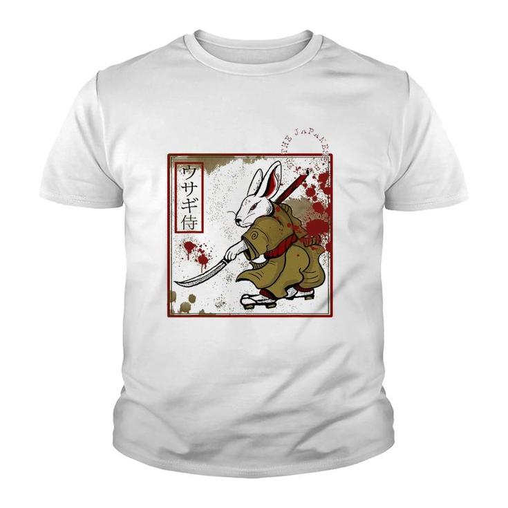 Japanese Samurai Bushido Rabbit Warrior Vintage Old Stamp Youth T-shirt