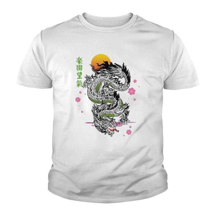 Japanese Tokyo Dragon Asian Kanji Sakura Tattoo Aesthetic Youth T-shirt
