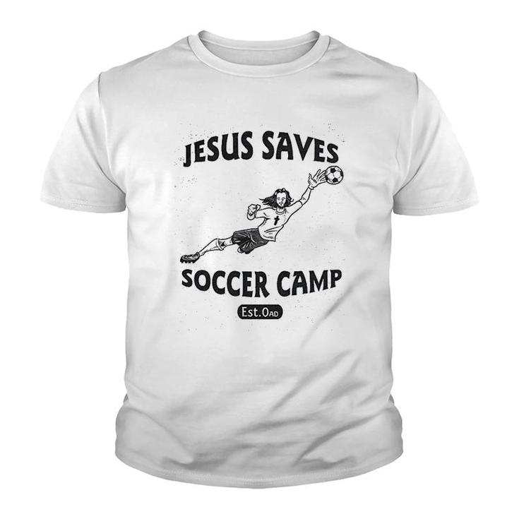 Jesus Saves Soccer Camp Youth T-shirt