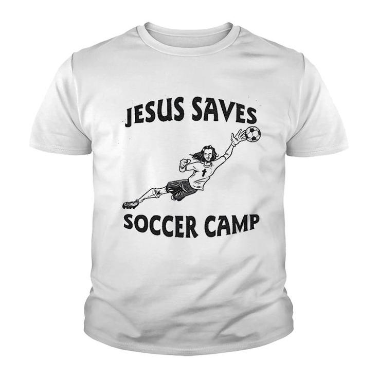 Jesus Saves Soccer Goalie Youth T-shirt