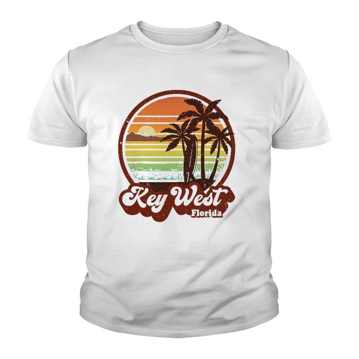 Key West Souvenirs Florida Vintage Surf Surfing Retro 70S Youth T-shirt