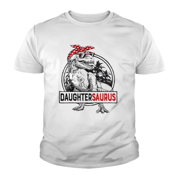Kids Daughtersaurusrex Dinosaur Funny Mother's Day For Girl Youth T-shirt