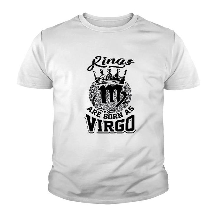 Kings Are Born As Virgo Youth T-shirt