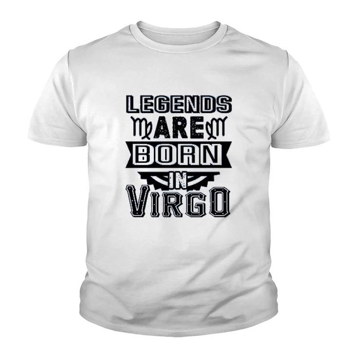 Legends Are Born In Virgo Youth T-shirt