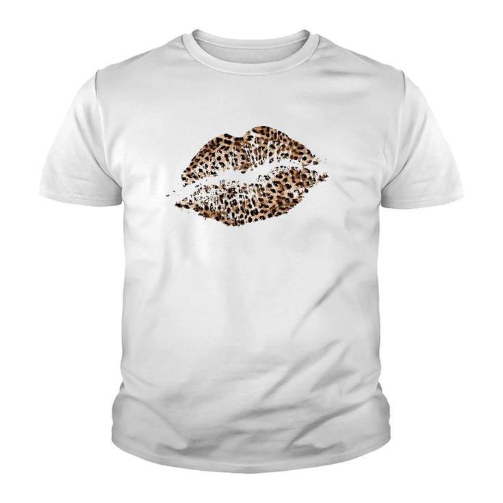 Leopard Print Lips Cheetah Spots Youth T-shirt