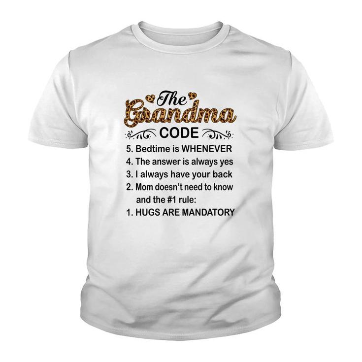 Leopard The Grandma Code Youth T-shirt