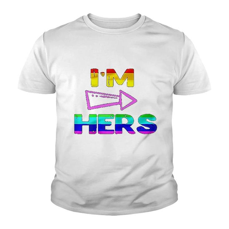 Lesbian Couple I Am Hers  She Is Lgbt Youth T-shirt