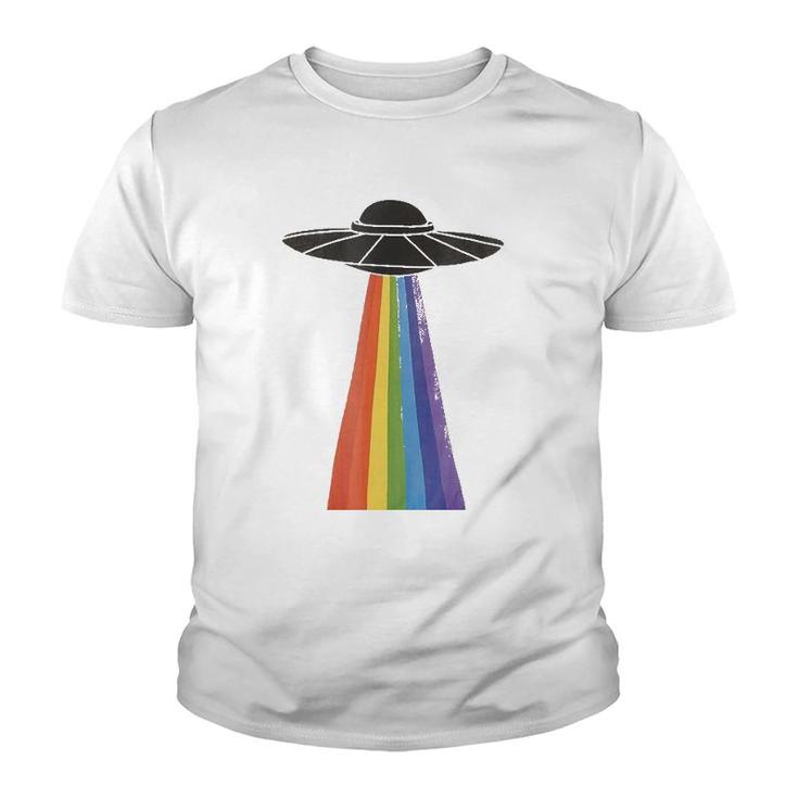 Lgbt Pride Ufo  Alien Gay Lesbian Rainbow Love Youth T-shirt