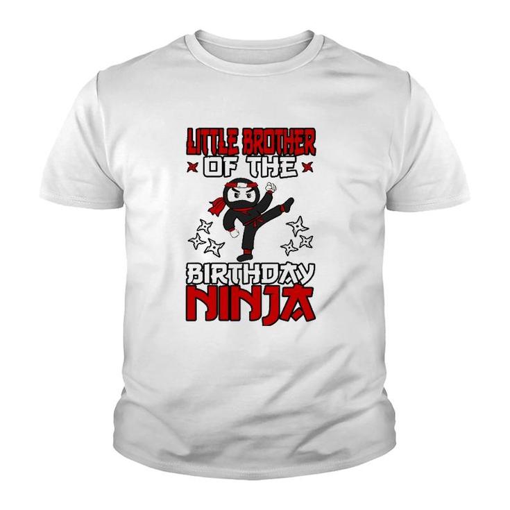 Little Brother Of The Birthday Ninja Shinobi Themed Youth T-shirt