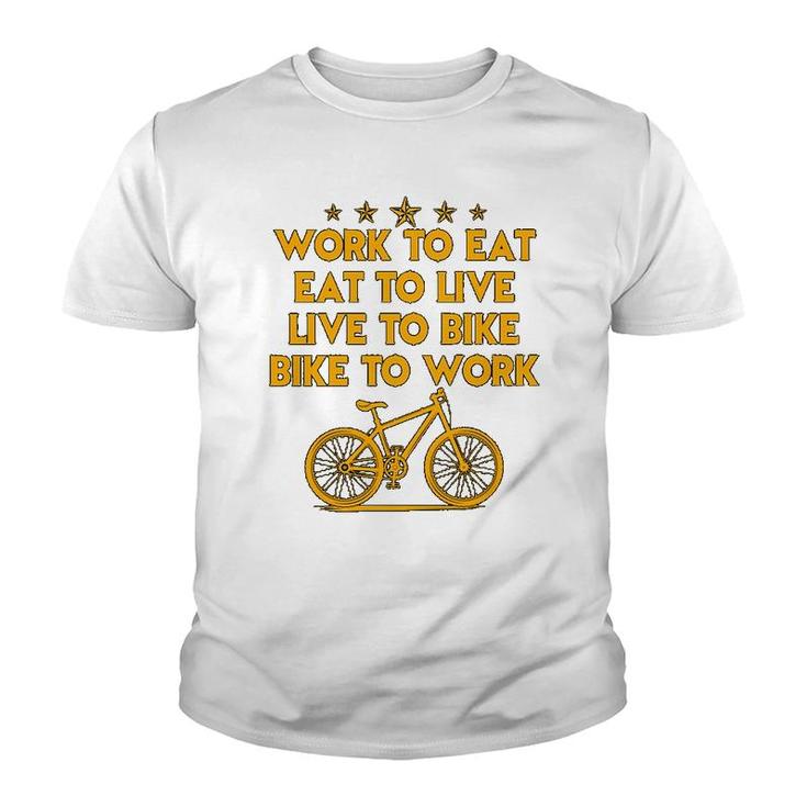Live To Bike Bike To Work Youth T-shirt