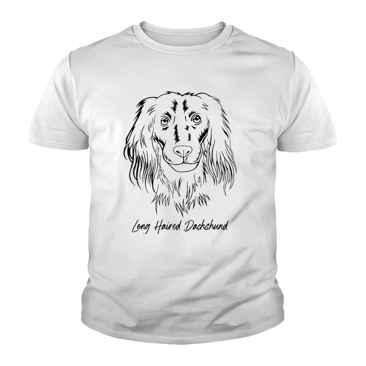 Long Haired Dachshund Dog Lover Gift Youth T-shirt