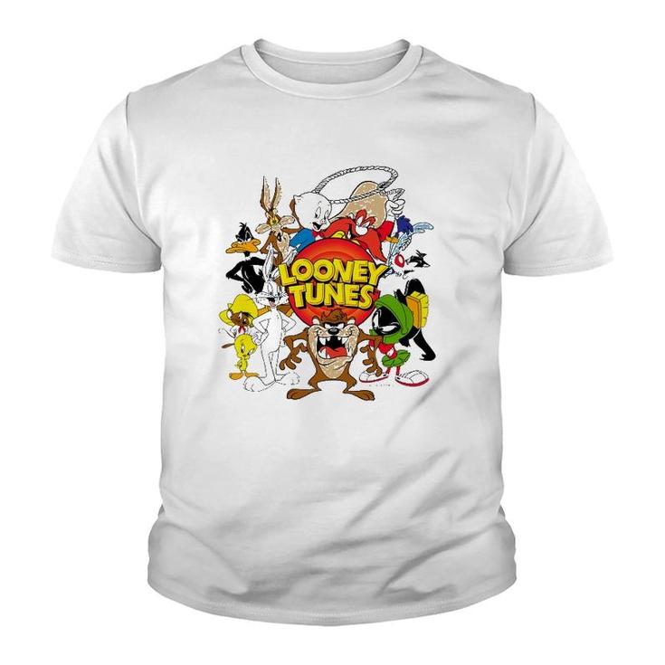 Looney Toons Character Group Bugs Rabbit Youth T-shirt