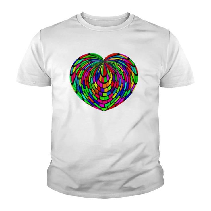 Love Knows No Color Heart Rainbow Lgbtq Equality Pride Raglan Baseball Tee Youth T-shirt