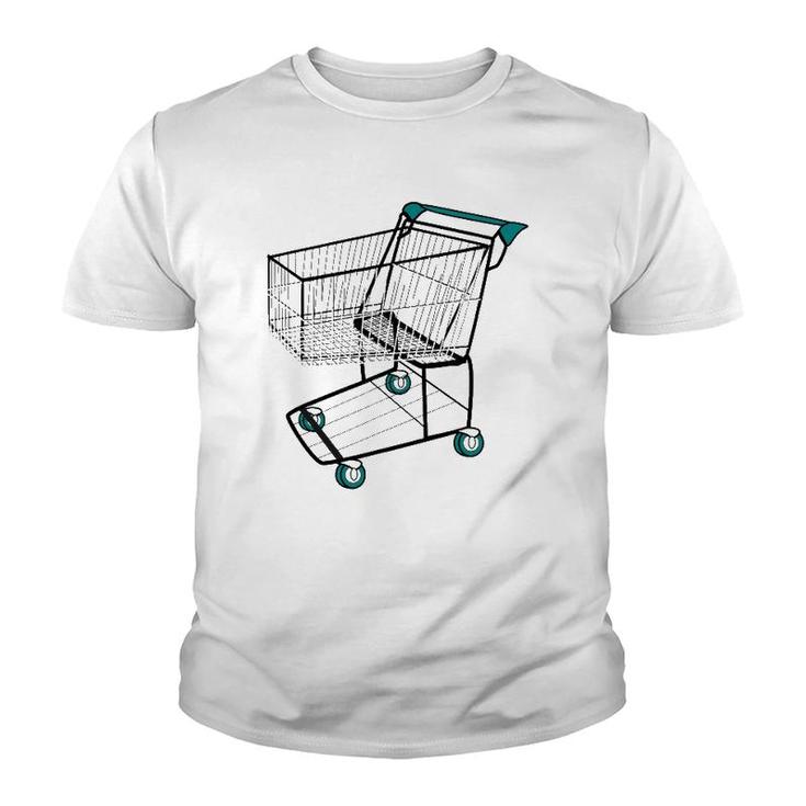 Love Shopping Supermarket Grocery Store Cart Youth T-shirt