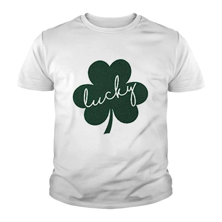 Lucky St Patricks Day Irish Shamrock Youth T-shirt