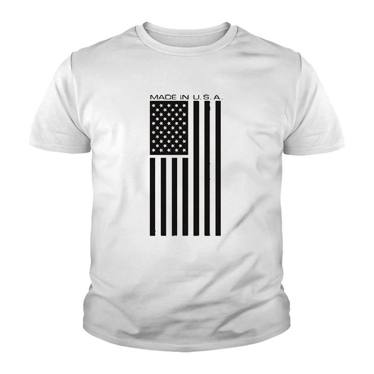 Made Usa Flag Print Youth T-shirt
