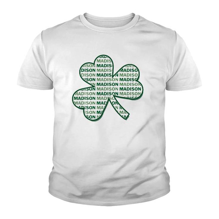 Madison Wisconsin St Patrick's Day Shamrock Clover Youth T-shirt