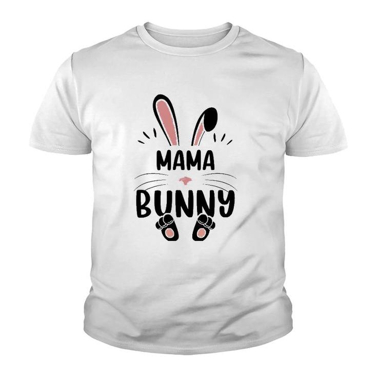 Mama Bunny Funny Matching Easter Bunny Egg Hunting Youth T-shirt