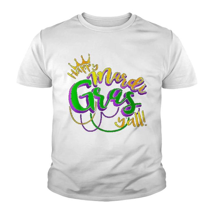 Mardi Gras Attire Happy Mardi Gras Youth T-shirt