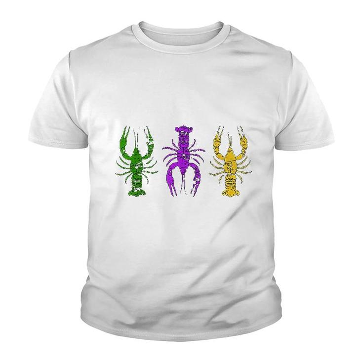Mardi Gras Crawfish Jester New Orleans Gift Youth T-shirt