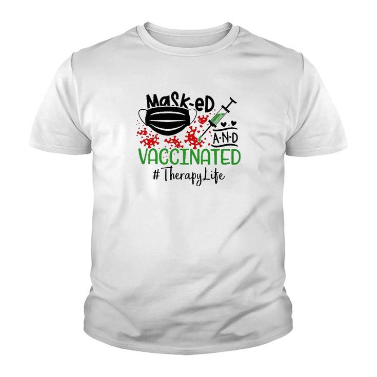 Masked And Vaccinated Therapy Youth T-shirt