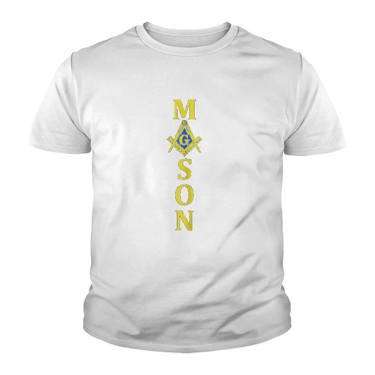 Mason Square  Compass Freemason Youth T-shirt