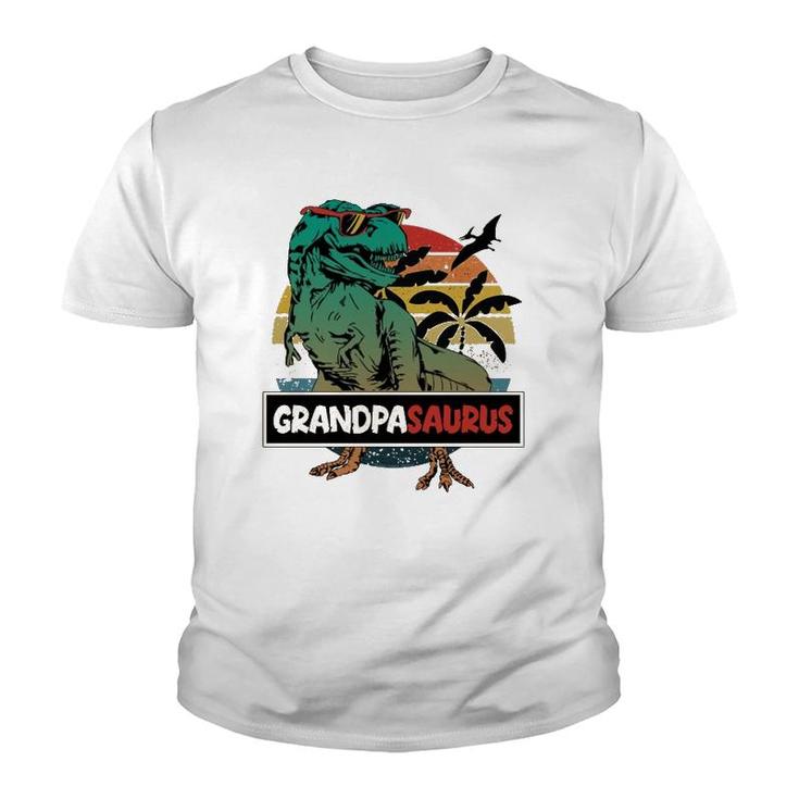 Matching Family Grandpasaurusrex Father's Day Grandpa Youth T-shirt