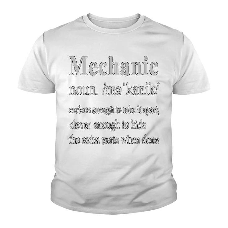 Mechanic Engineer Mechanic Definition Youth T-shirt