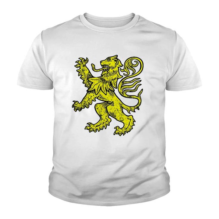 Medieval Royal Lion Distressed Gift Youth T-shirt