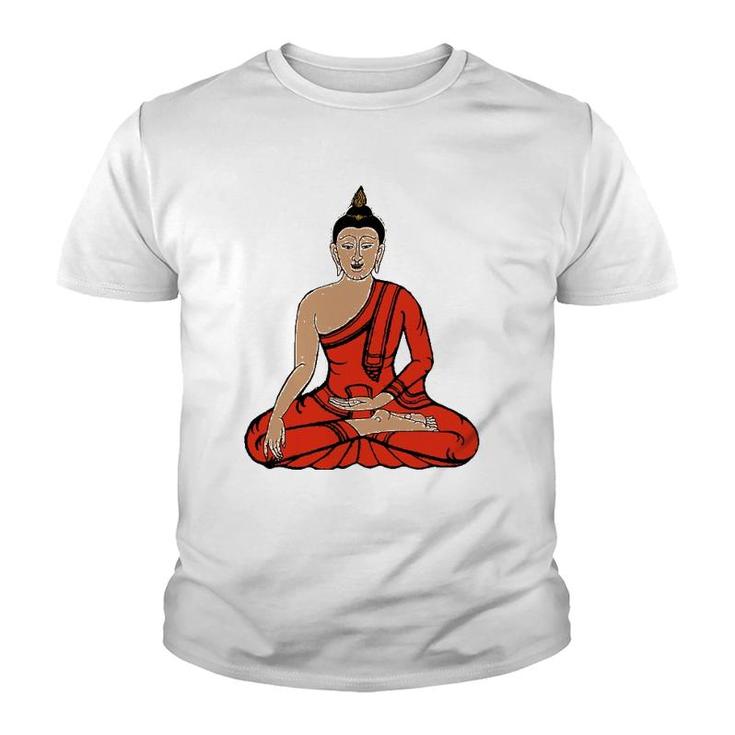 Meditation Young Buddha Retro Tee Yoga Buddhist Youth T-shirt