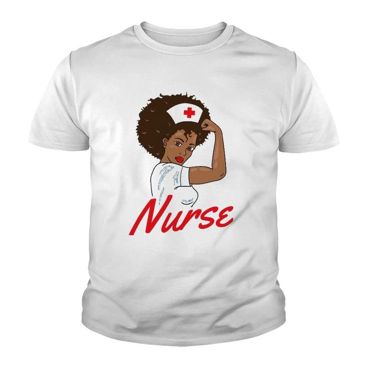 Melanin Black Nurse Clothing Gift African American Women Youth T-shirt